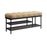 Sgabello poggiapiedi piccolo nordico - Panca creativa per scarpe da ingresso con rastrelliera portaoggetti, poggiapiedi compatto per l'ingresso di casa, elegante panca fasciatoio (colore B, taglia S