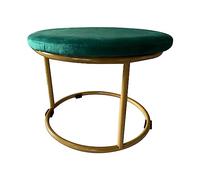 Sgabello poggiapiedi piccolo verde per ingresso, ufficio, soggiorno, elegante e stabile, per cambiare le scarpe o l'ora del tè