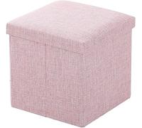 Sgabello poggiapiedi pieghevole con contenitore, cubo salvaspazio per patio, camera da letto, corridoio, verde chiaro, 30 x 30 x 30 cm, soluzione versatile per poggiapiedi