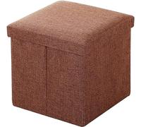Sgabello poggiapiedi pieghevole con contenitore, poggiapiedi salvaspazio per patio, camera da letto e corridoio, verde chiaro, 30 x 30 x 30 cm, elegante e funzionale