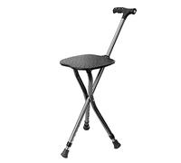 Sgabello portatile con luce LED regolabile, treppiede per anziani, bastone da passeggio pieghevole, ausilio per camminare, per uomini e donne