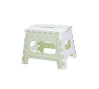 Sgabello portatile in plastica, pieghevole, per bambini, antiscivolo, per doccia, colore verde