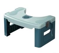 Sgabello portatile pieghevole e antiscivolo, per un maggiore comfort e sicurezza nei bagni (blu)