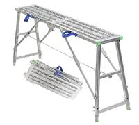 Sgabello portatile resistente a scala, capacità di 200 cm, piattaforma di lavoro pieghevole per lavaggio veicoli, pulizia finestre e progetti domestici, attrezzatura versatile per ponteggi