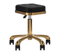 Sgabello quadrato dorato M-1645 (Colore nero/oro)