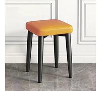 Sgabello quadrato impilabile con schienale scoperto, con seduta imbottita, moderno in pelle PU, sgabello da bar per cucina, aule, saloni, seminari, sedia multifunzionale da banco (arancione, 30,5 x