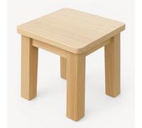 Sgabello quadrato in pino in legno massello. Dimensioni (larghezza x profondità x altezza): 21 x 21 x 21 cm. Molto resistente. In legno grezzo, può essere dipinto.