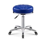 Sgabello regolabile con ruote, sedile meccanico pneumatico, sedia girevole bassa rotonda per officina, colore grigio scuro, taglia unica, design confortevole e durevole