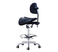 Sgabello regolabile con schienale e girevole, due opzioni di inclinazione, sedile diviso per cliniche, ospedali, farmacie e professionisti del settore estetico