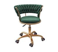 Sgabello regolabile con schienale, girevole a 360°, gambe dorate, altezza 48-58 cm, tatuaggio per salone di bellezza