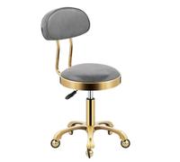 Sgabello regolabile con schienale, ruote girevoli e sollevamento idraulico per salone, ufficio e clinica