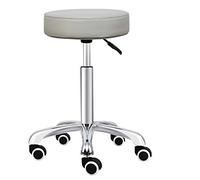 Sgabello regolabile Rolling Girevole regolabile con ruote per lavoro medico home office (grigio)