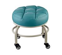 Sgabello rotolante basso con ruota per cuscinetti, carico 660 IBS, sedile a rullo sgabelli a rotolamento corto con ruote di caster girevoli universali piccoli piccoli blu2, oro (blu) powerfully