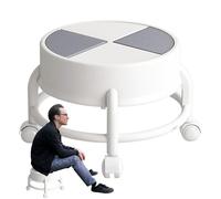Sgabello Rotolante Basso, Sgabello Rotolante Bassa Altezza, Sedia a rotelle Bassa Altezza con Ruote Sgabello Basso Mobile Robusto, Scaletta con Ruote girevoli a 360° per Soggiorno e Casa
