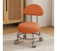 Sgabello rotolare a bassa altezza ESGT con schiena, sgabello a sedere a rulli, sgabelli a bassa rotolatura con ruote a 360 ° per uomini di casa per gli uomini Wemen Girl Shop Salon Kitchen Garage