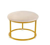 Sgabello rotondo in flanella, morbido pouf per soggiorno e camera da letto, 32 x 22 cm, elegante design in pasta di fagioli rossi, perfetto accento decorativo e seduta confortevole