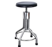 Sgabello rotondo moderno con poggiapiedi, regolabile in altezza, per spa, disegno, tatuaggi, lavoro, massaggi, sedia piccola (nero) (B)