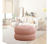 Sgabello rotondo rosa, cilindro Kashmir per cambio scarpe, piccole sedie da pranzo per soggiorno, camera da letto, tavolo centrale, arredamento versatile, uso secondo piano.