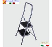 Sgabello Scala Antiscivolo in Acciaio 2 3 4 Gradini Larghi Salvaspazio SUPER F