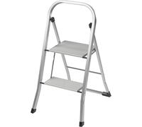 SGABELLO SCALA extra slim ALLUMINIO 2 GRADINI - PORTATA 150 KG - SPESSORE 3CM (C