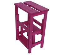 Sgabello Scala Karn Happy Numbers in Legno Faggio - Scaletta con Gradini Girevoli Numerati e Sicurezza - Scala Domestica Libreria Cucina Made in Italy