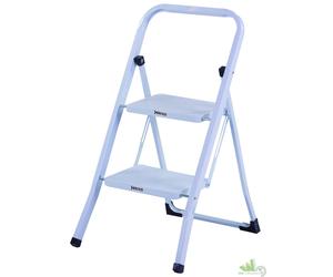 SGABELLO SCALA SCALETTA DOMESTICA ACCIAIO VERNICIATO BIANCO STEP UP GRADINI 2