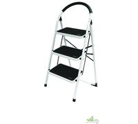 SGABELLO SCALA SCALETTA DOMESTICA STEP UP ACCIAIO VERNICIATO GRADINI 3 45x72xH84