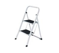 Sgabello Scala Scaletto in Metallo Tappetini Antiscivolo Stefy 2 Gradini