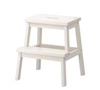 Sgabello Scala, Sgabello , Gradini del letto , Supporto for piante , Scaletta , Sedia in legno massello , Cucina di casa(White)