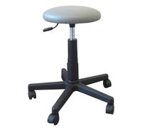 SGABELLO - sedile imbottito con ruote - grigio