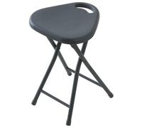 Sgabello seduta pieghevole in ABS e metallo da bagno grigio