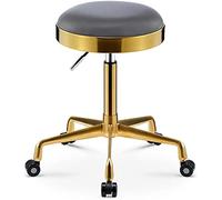 Sgabello su ruote Sgabello da massaggio per salone con rotelle Sgabello da lavoro regolabile con rullo per massaggi Spa Salon Hair Beauty (Grigio)