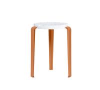 Sgabello TipToe LOU in Plastica Riciclata Bianco/rosso Mandarino