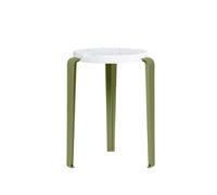 Sgabello TipToe LOU in Plastica Riciclata Bianco/verde Kaki