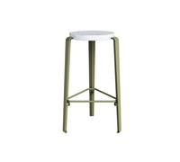 Sgabello TipToe MI LOU in Plastica Riciclata Bianco/verde Kaki