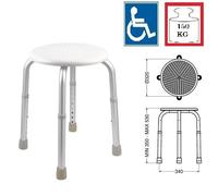 SGABELLO TONDO BIANCO Polipropilene e Alluminio - Linea Disabili