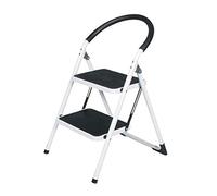 SGABELLO TONTO Facal scaletta acciaio tubolare gradini 20x30cm in acciaio antiscivolo 2 gradini