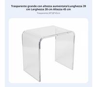Sgabello Trasparente a Cascata Pezzo Monoblocco Termoformato per Soggiorno