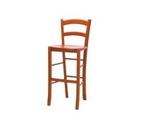 Sgabello Venezia in Legno Seduta Massello H 73 CM Ciliegio