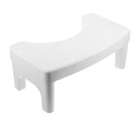 Sgabello Wc Pieghevole in PP Bianco Antiscivolo Compatto per Bagno | Design Ergonomico Salvaspazio, per Casa e Servizi Pubblici, Semplice Stile, 1 Pezzo