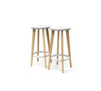 2 SGABELLI WOODY BIANCO/FAGGIO K700531 PAPERFLOW