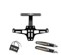 SGABFDLZ Moto Posteriore Registrazione Portatarga per Kawasaki per Z125 per Z400 per Z650 per Z750 per Z800 per Z900 per Z1000 Supporto per Telaio Porta Targa Posteriore per Moto (Set And 2pcs Lamp)