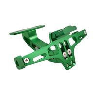SGABFDLZ Moto Posteriore Registrazione Portatarga per Kawasaki per Z900 per ER6N per Z800 per Z750 per Z1000SX per CRF450 per CBR600RR Moto Targa Telaio Supporto (Green)