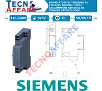 Sganciatore 210-240V 50/60 Hz 690V S00 S0 S2 S3 Salvamotore Siemens 3RV2902-2DP0