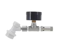 Sgancio rapido a sfera con manometro e valvola di spurgo PRV regolabile da 0 a 30 psi for il trasferimento della pressione di spillatura di birra fatta in casa