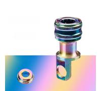 Sgancio rapido per pedali pieghevoli, leggero CNC, compatibile con P8/P10/D9 e montaggio facile per il trasporto salvaspazio (Iridescent)