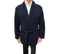 SGARLATA HOME Vestaglia Corta da Camera per Uomo in Lana e Cashmere modello Scialle Classico art. Londra (L, Blu)