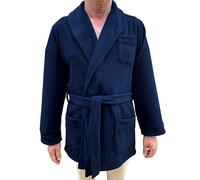 SGARLATA HOME Vestaglia corta da Uomo in Pile collo a Scialle Classico art. Giacomo (Blu,M)