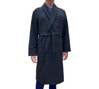 SGARLATA HOME Vestaglia da Camera per Uomo in Misto Lana Modello Scialle Classico Art. Oslo (M, Blu)