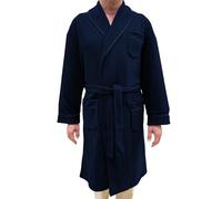 SGARLATA HOME Vestaglia da Uomo in Pile Collo a Scialle Classico art. Valerio (Blu,S)